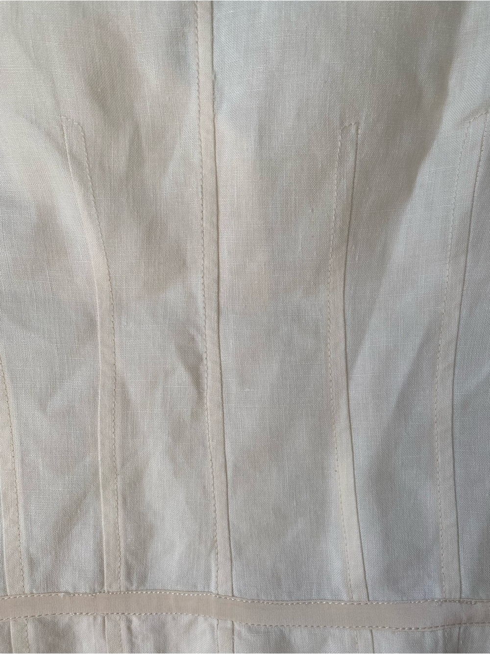 Cream Ruffle Hem Button-Up Jacket - Picture 5 of 7
